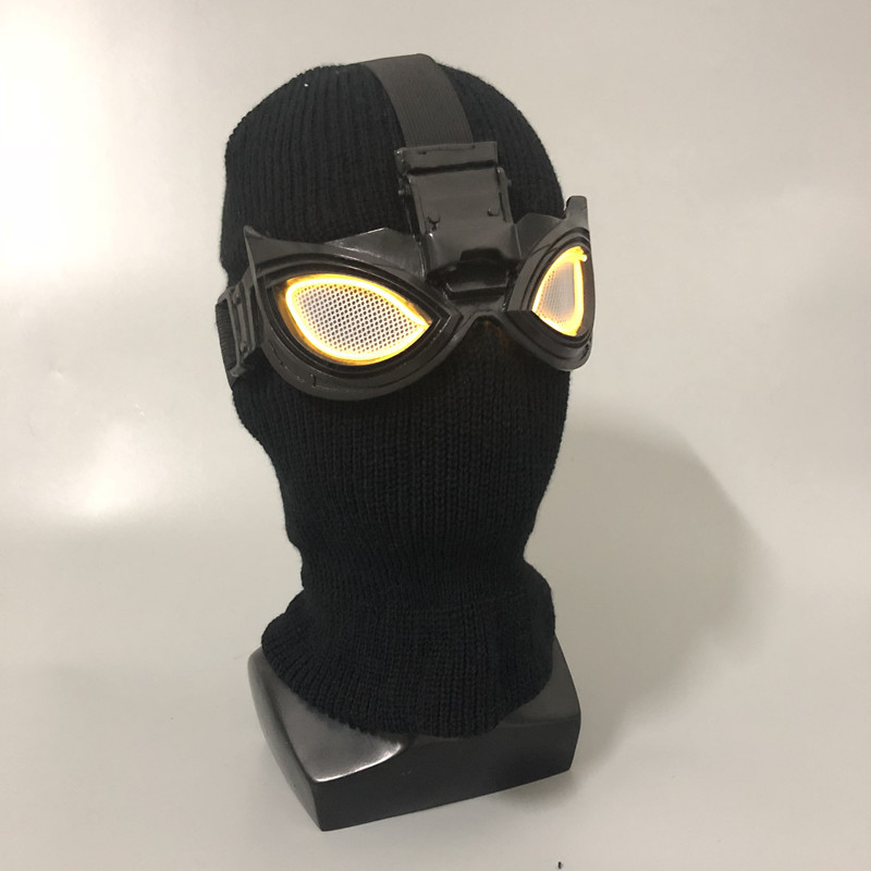 SpiderMan: Far From Home Stealth Suit Black Mask with Goggles Glasses