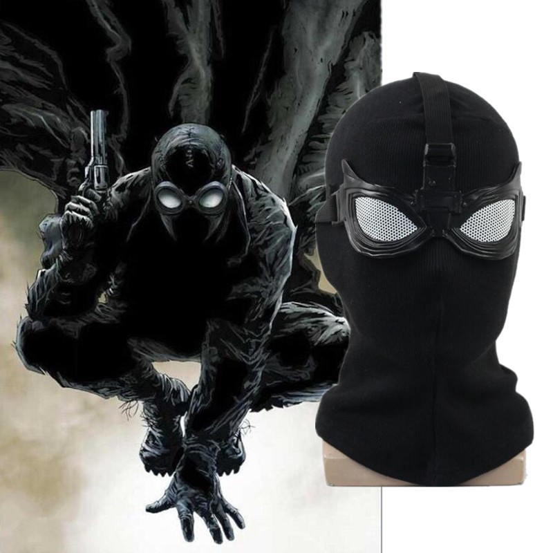 Night Monkey SpiderMan Far From Home Stealth Suit Black Mask with Goggles Glasses