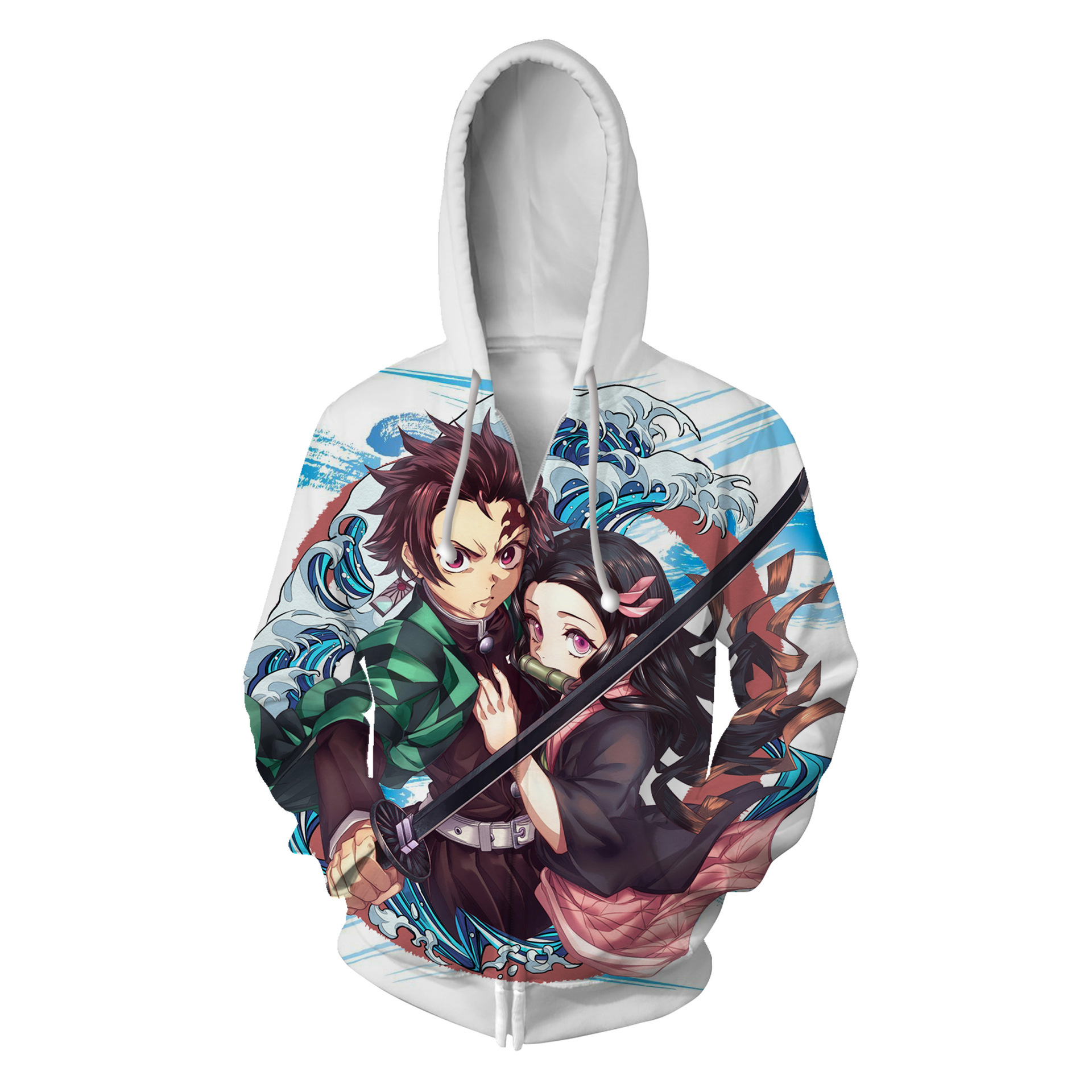 Tanjiro Kamado Nezuko Hoodies Sword Demon Slayer Kimetsu
