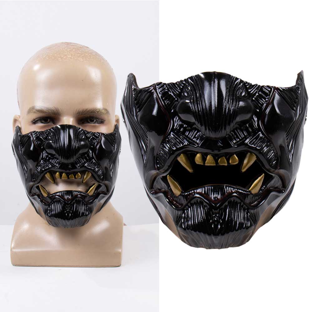 Game Ghost of Tsushima Sakai Half Face Mask Samurai Cosplay