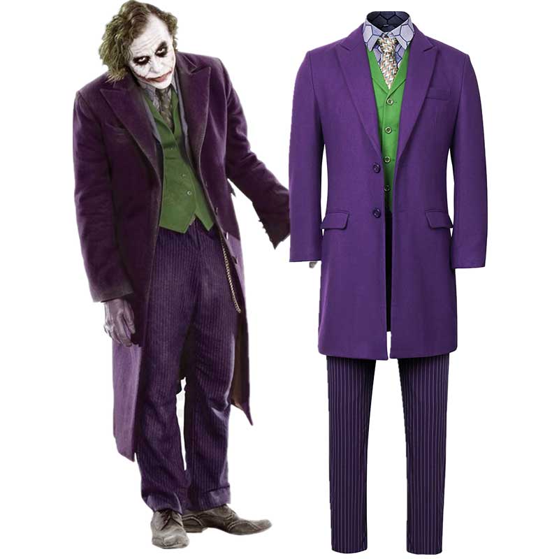 Batman Dark Knight Rise Heath Ledger Joker Purple Suit Arthur Fleck ...