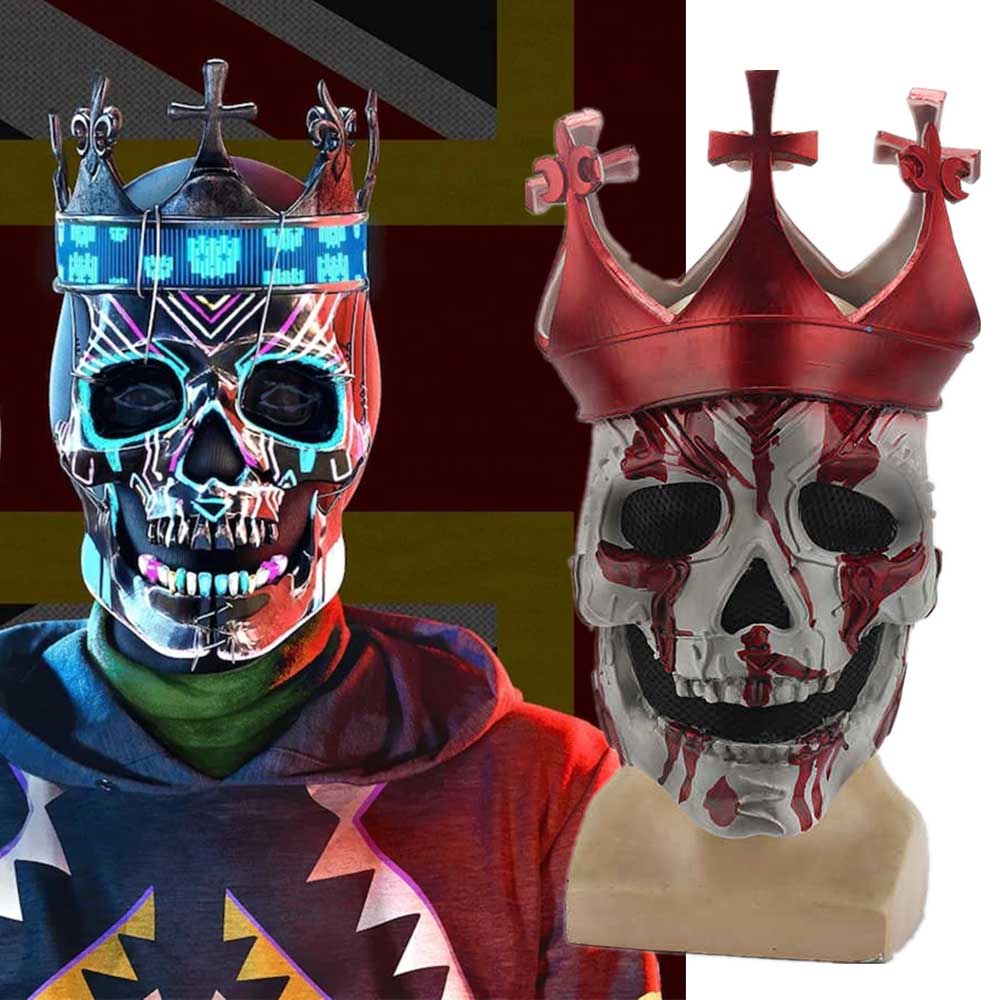 Watch Dogs 3 Legion Skull Halloween Face Mask Horror Black