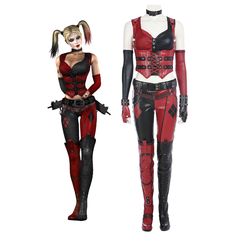 Ladies Arkham City Harley Quinn Costume 