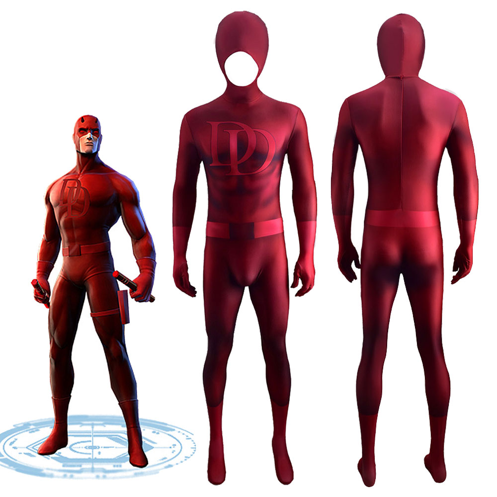 Daredevil Matthew Michael Murdock Cosplay Costume Halloween Outfit with Props
